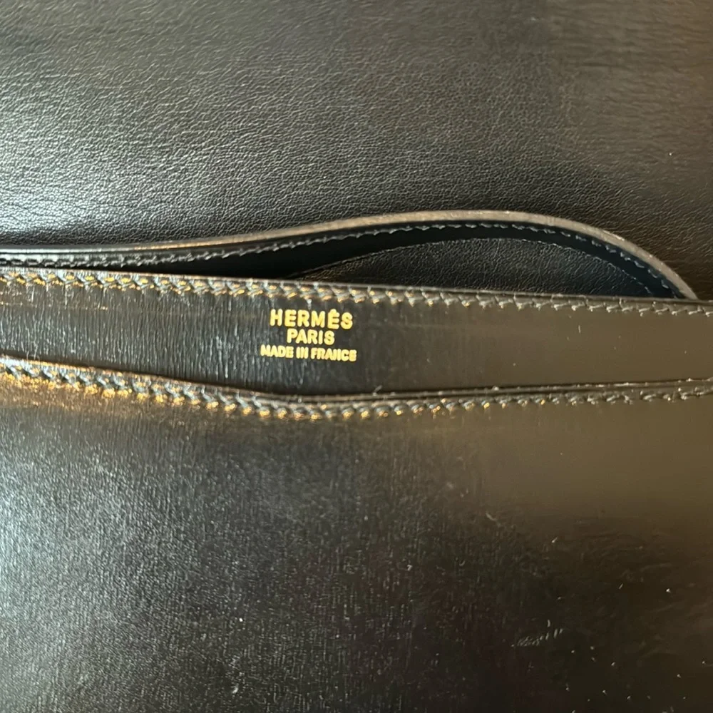 Hermes leather Clutch Shoulder Bag - Picture 13 of 14